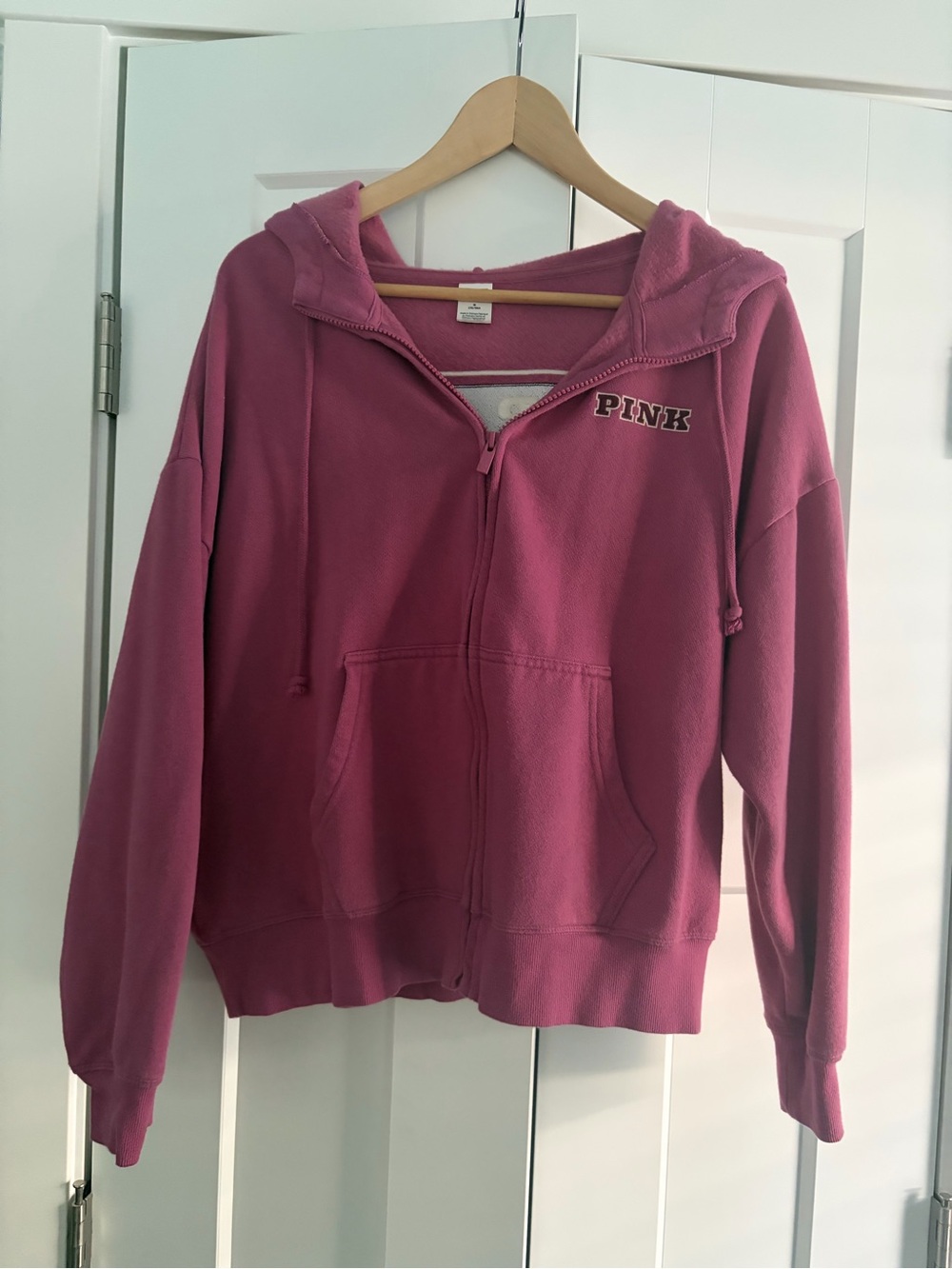 PINK Victoria's Secret Pink Zip-Up Over Sized Hoodie
